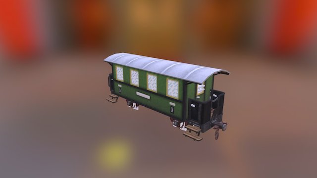 III class passenger cart 3D Model
