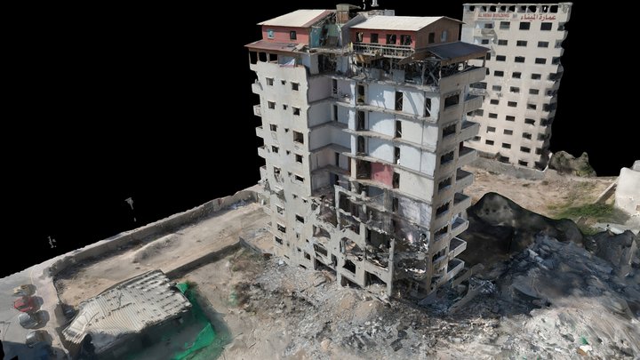 Al Mena Tower - Gaza, Occupied Territory (08.22) 3D Model