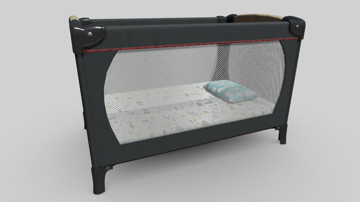 Baby Cot Bed 3D Model