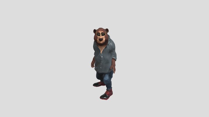 A bear character 3D Model