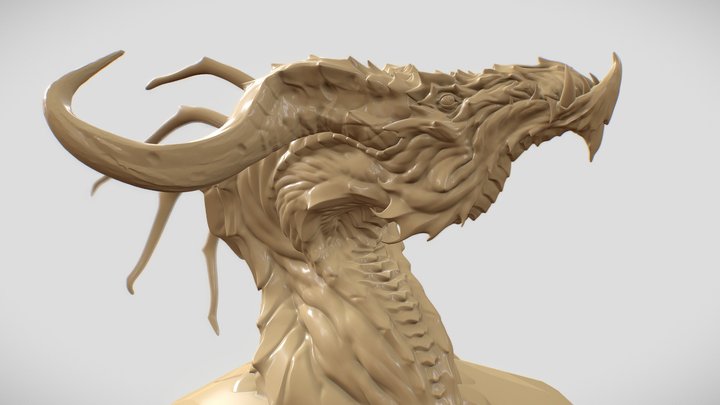 Brooding Dragon 3D print model 3D Model