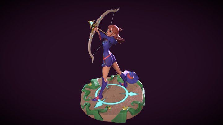 Akko from "Little Witch Academia" 3D Model
