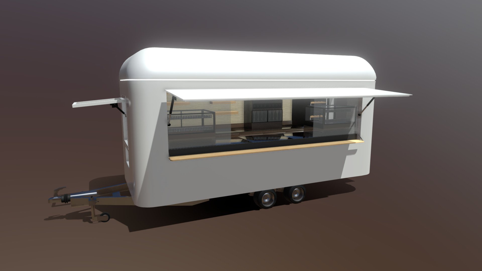 Food trailer Large category (4.5m x 2.25m) - 3D model by Kantines.com ...