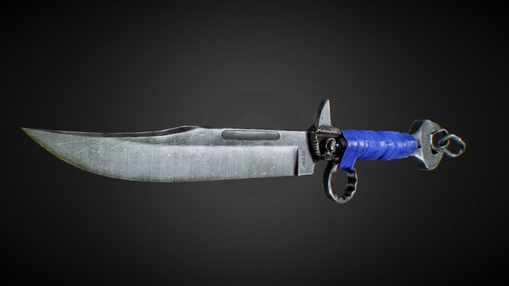 Game ready knife 3D Model