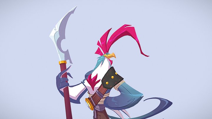 Blade Master Rooster 3D Model