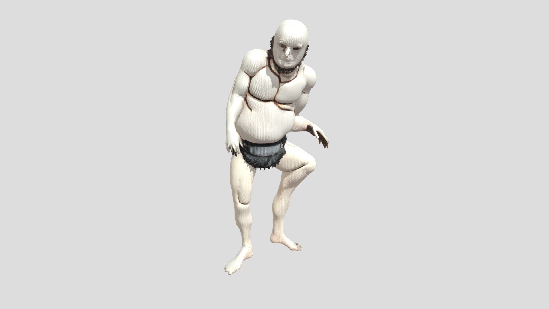 Please draw a sumo wrestler in the style of Kat - 3D model by toshiki ...