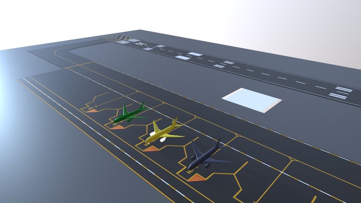 AIRCRAFT PARKING SIMULATION 3D Model