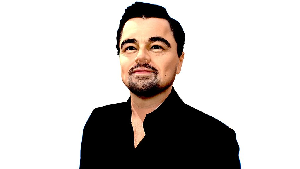 Portrait of Leonardo Dicaprio actor