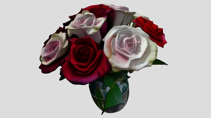 Roses in Vase – Modello 3D gratuito STL