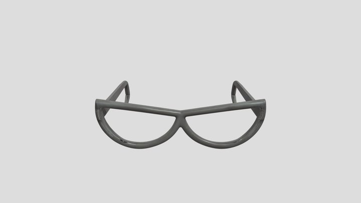 Cat-Eye Glasses Icon 3D Model