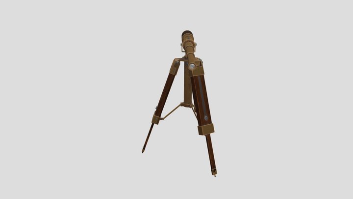 Stylized telescope 3D Model