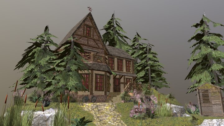 DAE Diorama - GRANDMA'S HOUSE 3D Model