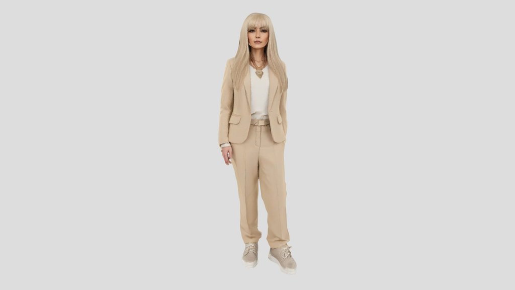 Laura Beige Power Suit