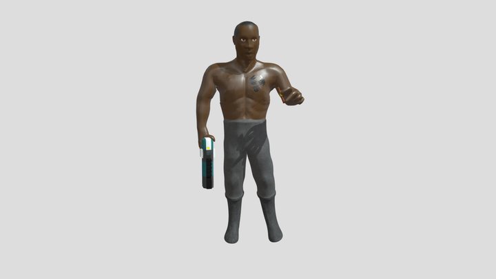 Space Biker(Shirt Less) 3D Model