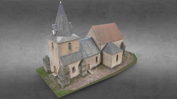 Église de Saint-Martin-du-Puy - Bourgogne 3D Model