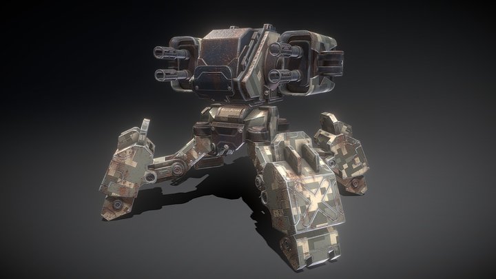 Big Quadruped Robot 3D Model