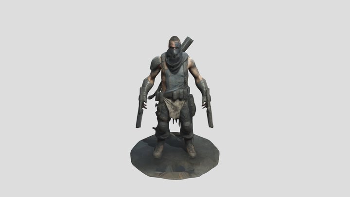 Design a gritty post-apocalyptic survivor 3D Model