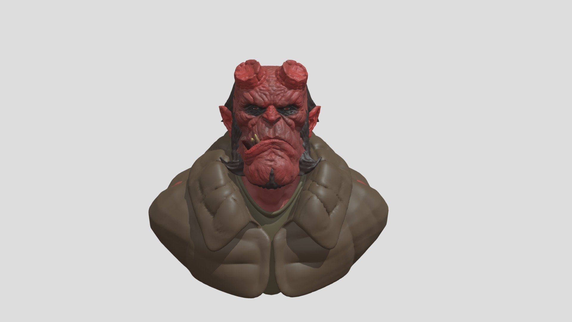 Hellboy Sculpt - Download Free 3D model by Ajaya Tamang Moktan (@ajaa ...