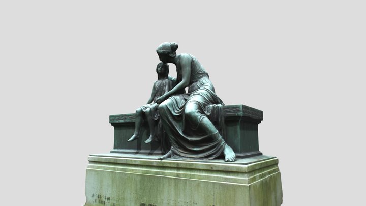 Friedhof Statue Graveyard Statue 3D Model
