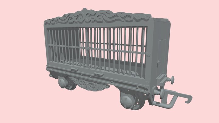 OO Scale Train - Circus - Cage Style 2 3D Model