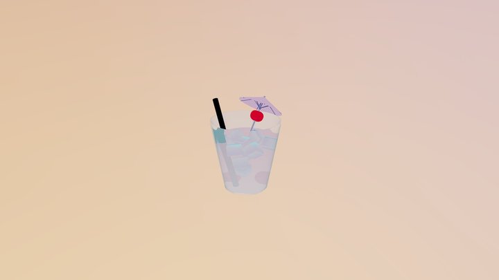 Cherry Iced Tea 3D Model