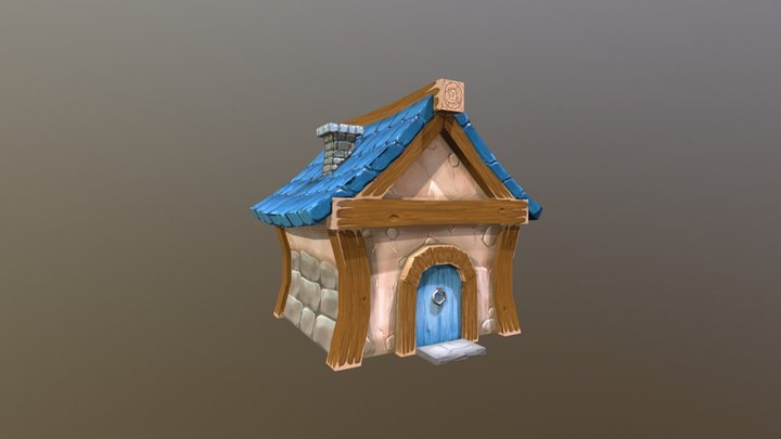 Little low-poly witch house 3D Model