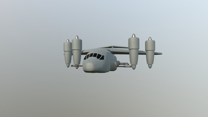 VTOL Cargo Plane 3D Model
