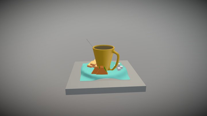 Mini Tea party model 3D Model