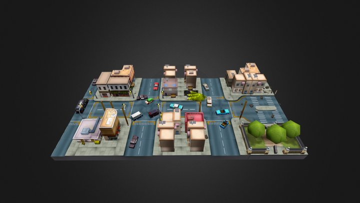 Thumbzilla: City Scene 3D Model