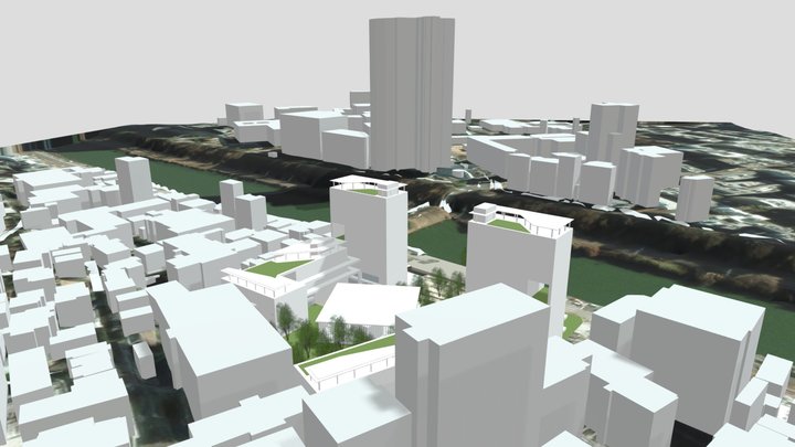 市ヶ谷キャンパス計画(大学授の演習課題例) 3D Model