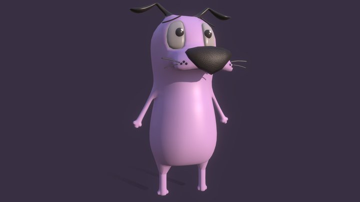 Courage the Cowardly Dog 3D Model