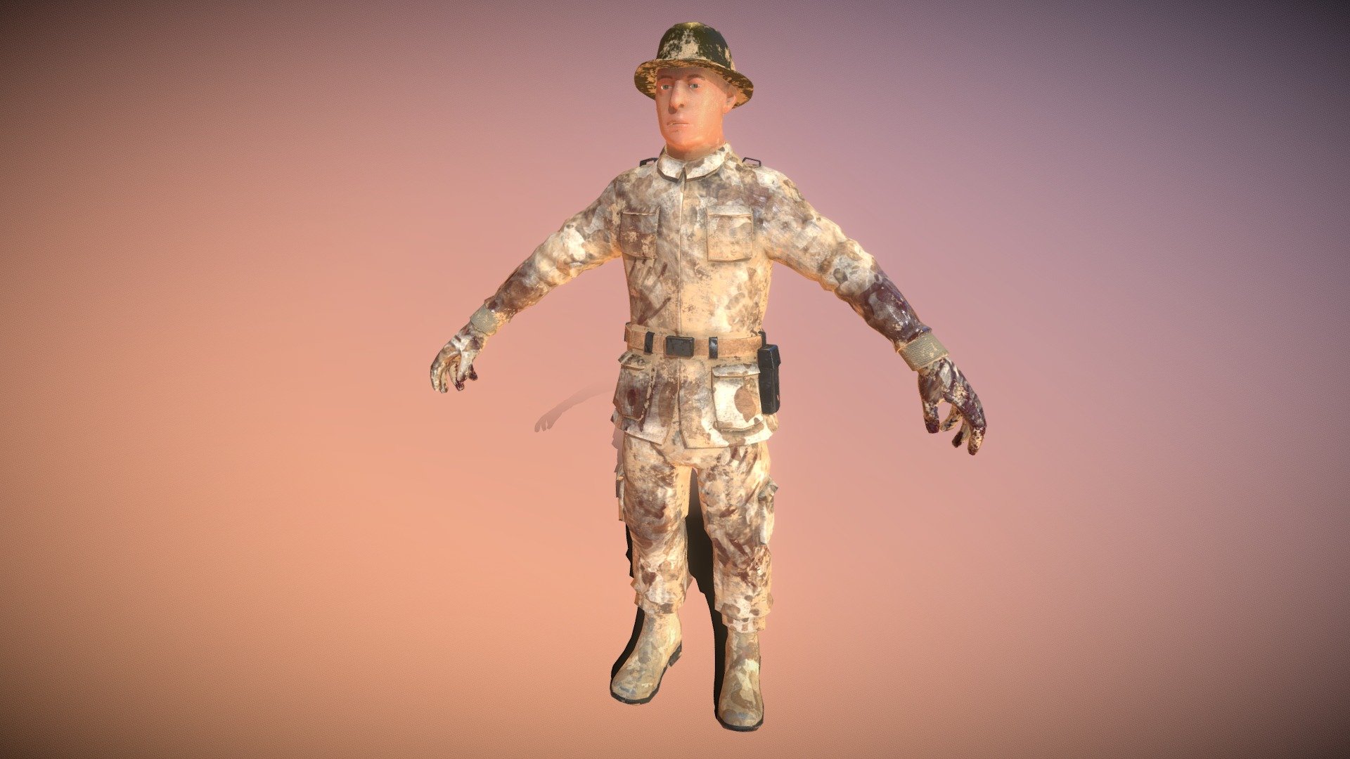 Desert Camo Soldier Download Free 3D model by tvanbreda [945ef94