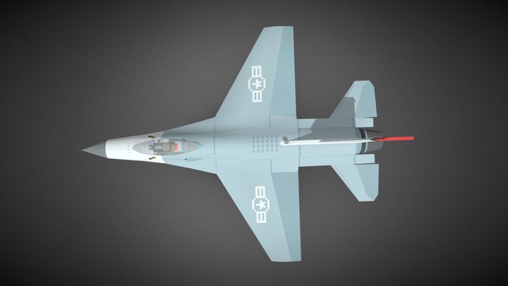 F16 + cockpit 3D Model