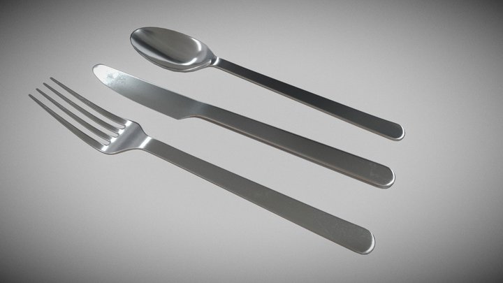 IKEA 365+ Flatware Set 3D Model