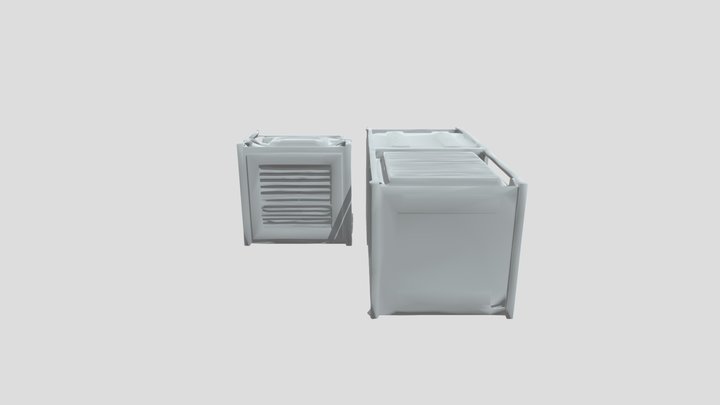 Rusty Vents Hallway 3D Model