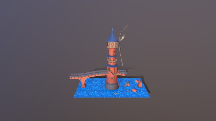 Windmill_Cartoon 3D Model