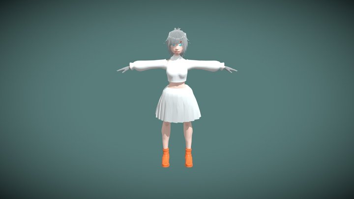 Snow Girl – Stylized Winter Character (3D Model) – Free 3D Model STL