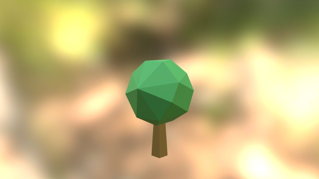 Low Poly Ball and Stick Tree