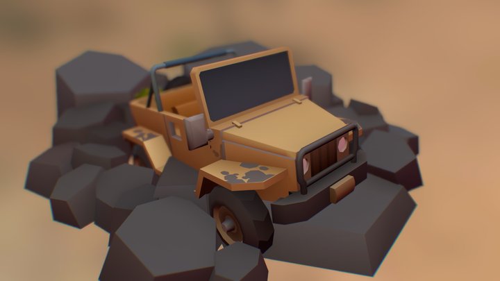 Jeep Wrangler Vertex Color 3D Model