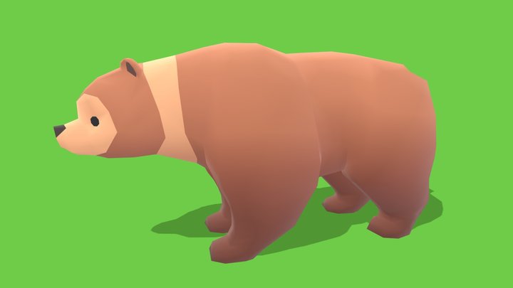 Bear - Animated Low Poly – Free 3D Model STL