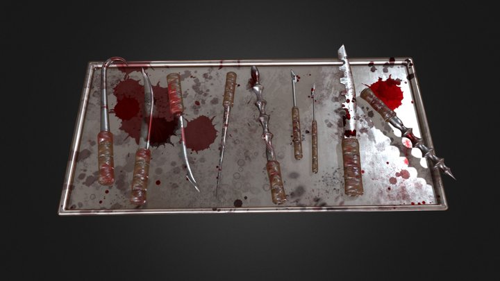 Bloody Torture Tools 3D Model