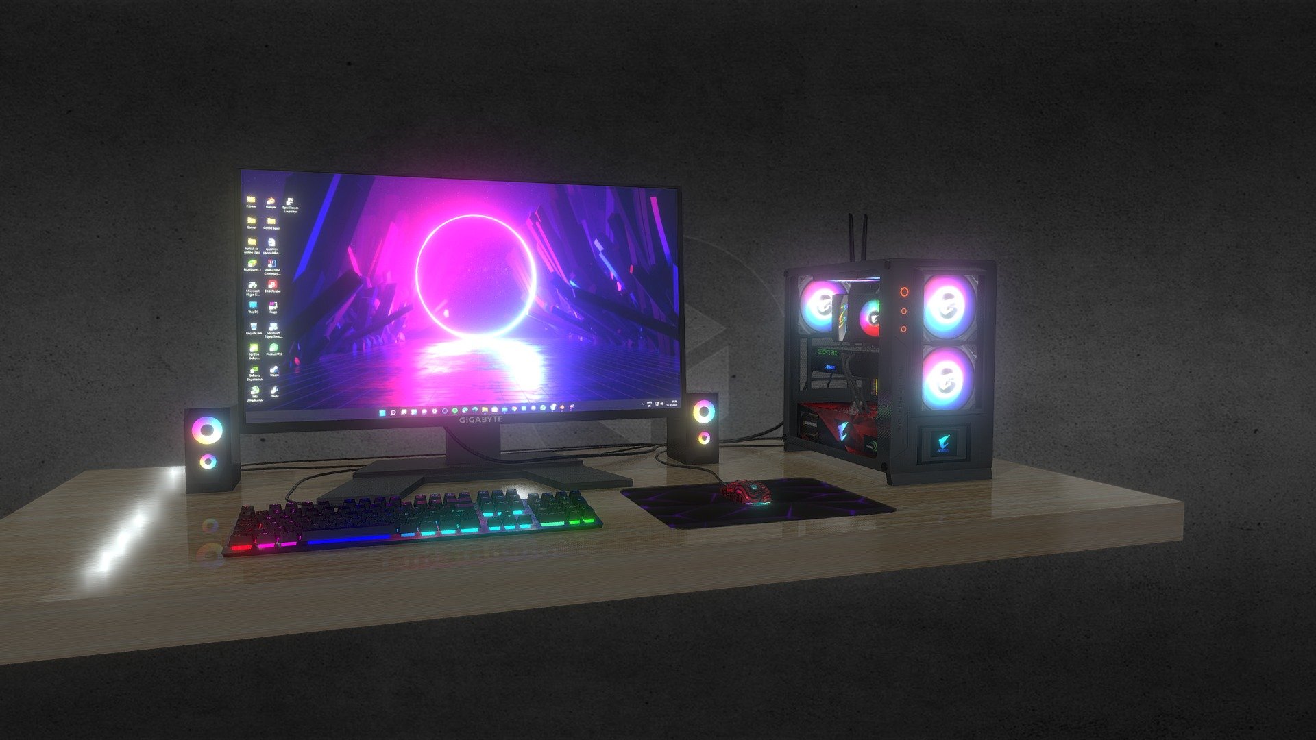 Custom Gaming PC - Download Free 3D model by Yolala1232 (@Yolala1232)  [1a24273]