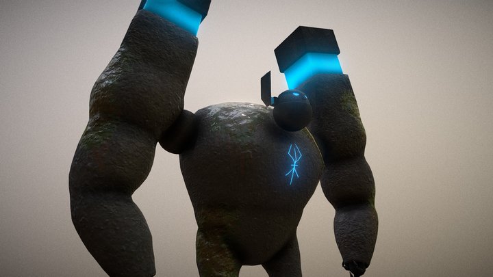 Svangur, Stone Golem 3D Model