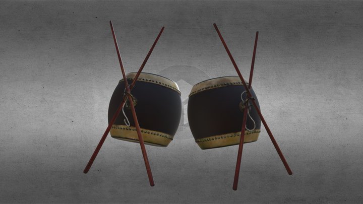 雙筒狀鼓（107年度傳統藝術中心數位典藏專案） 3D Model