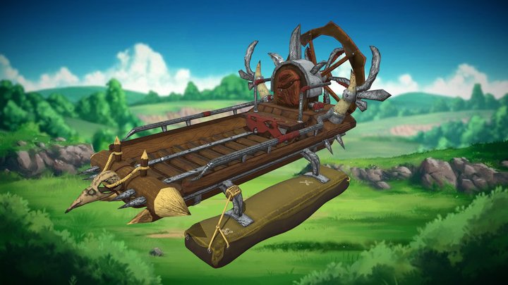 Stylized Orc Raft 3D Model