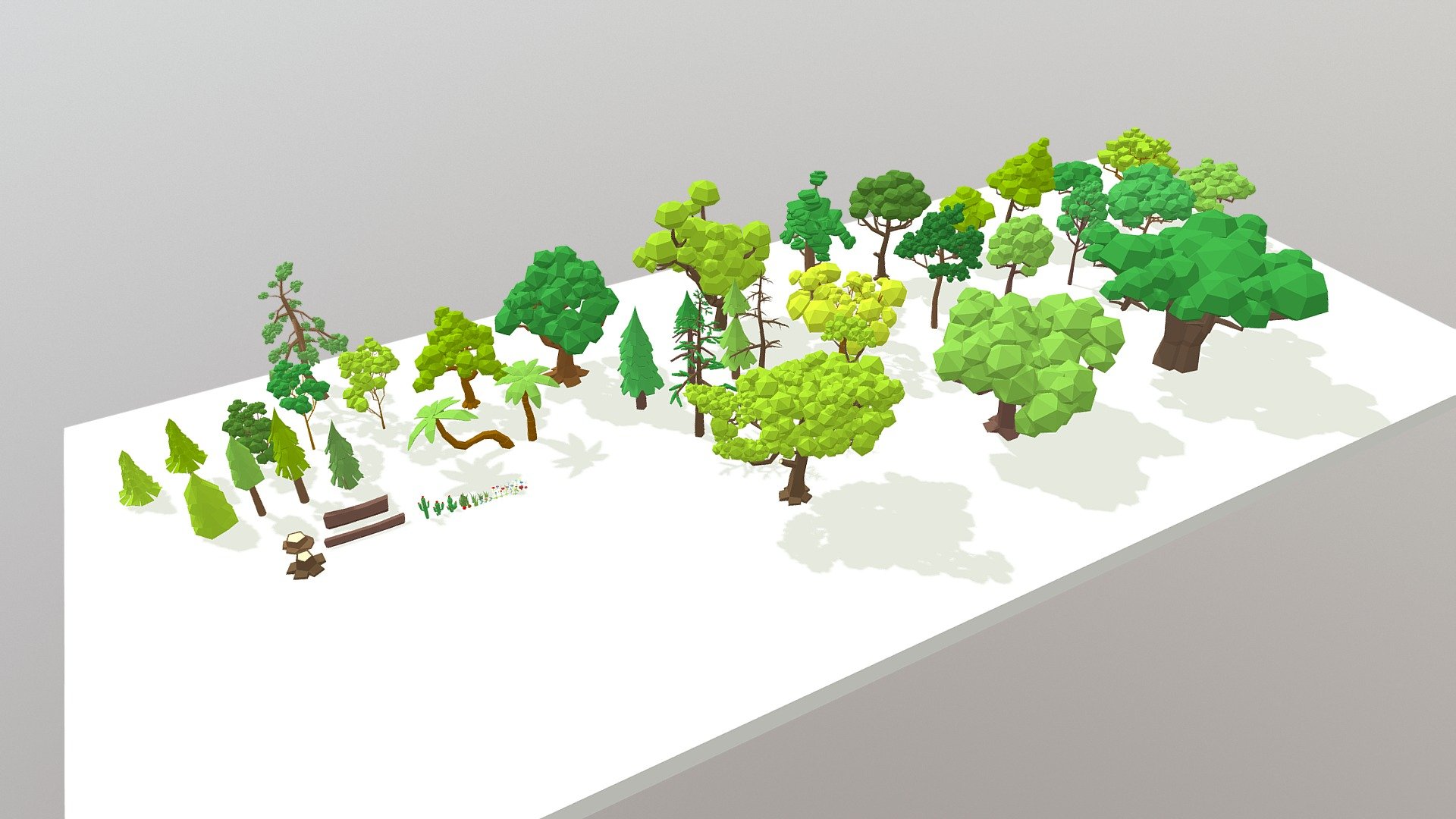 LowPoly Trees and Plants Pack