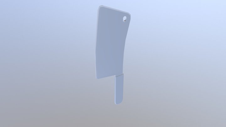 Low poly Cleaver 3D Model