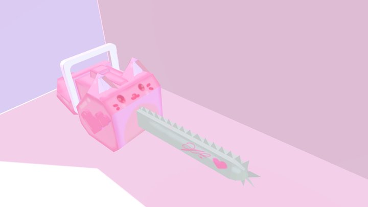 Pink Kitty Chainsaw 3D Model