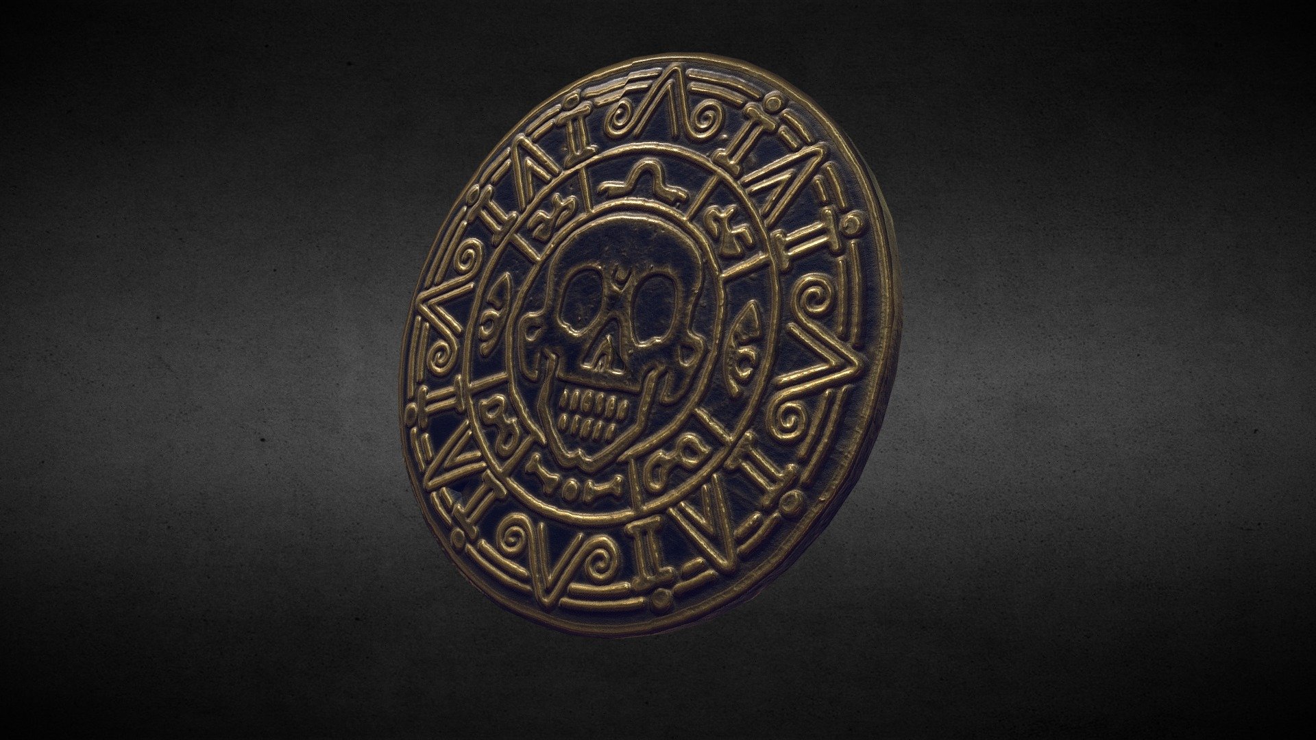 Pirates Of The Caraïben Aztec Gold Coin - Download Free 3D model by ...