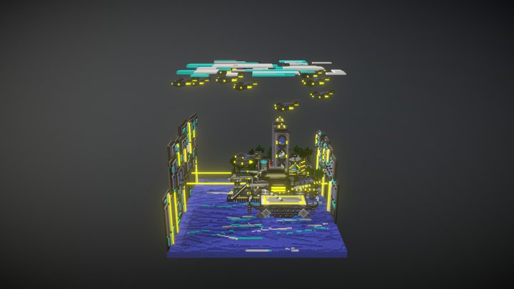 Futuristic city 3D Model